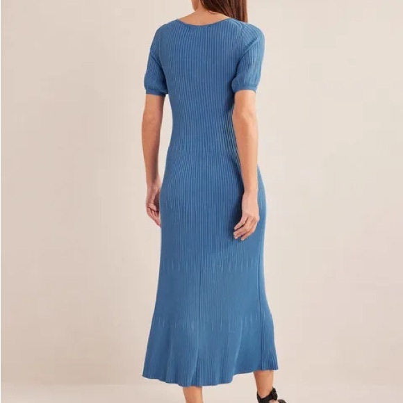 Boden Angled Empire Knitted Dress Porcelain Blue $160.00 NEW - Picture 7 of 10